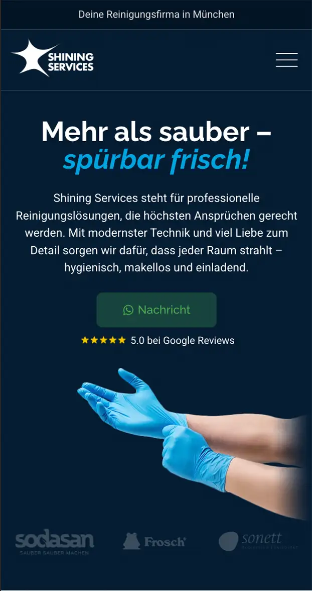 Shining Services Mobile Version