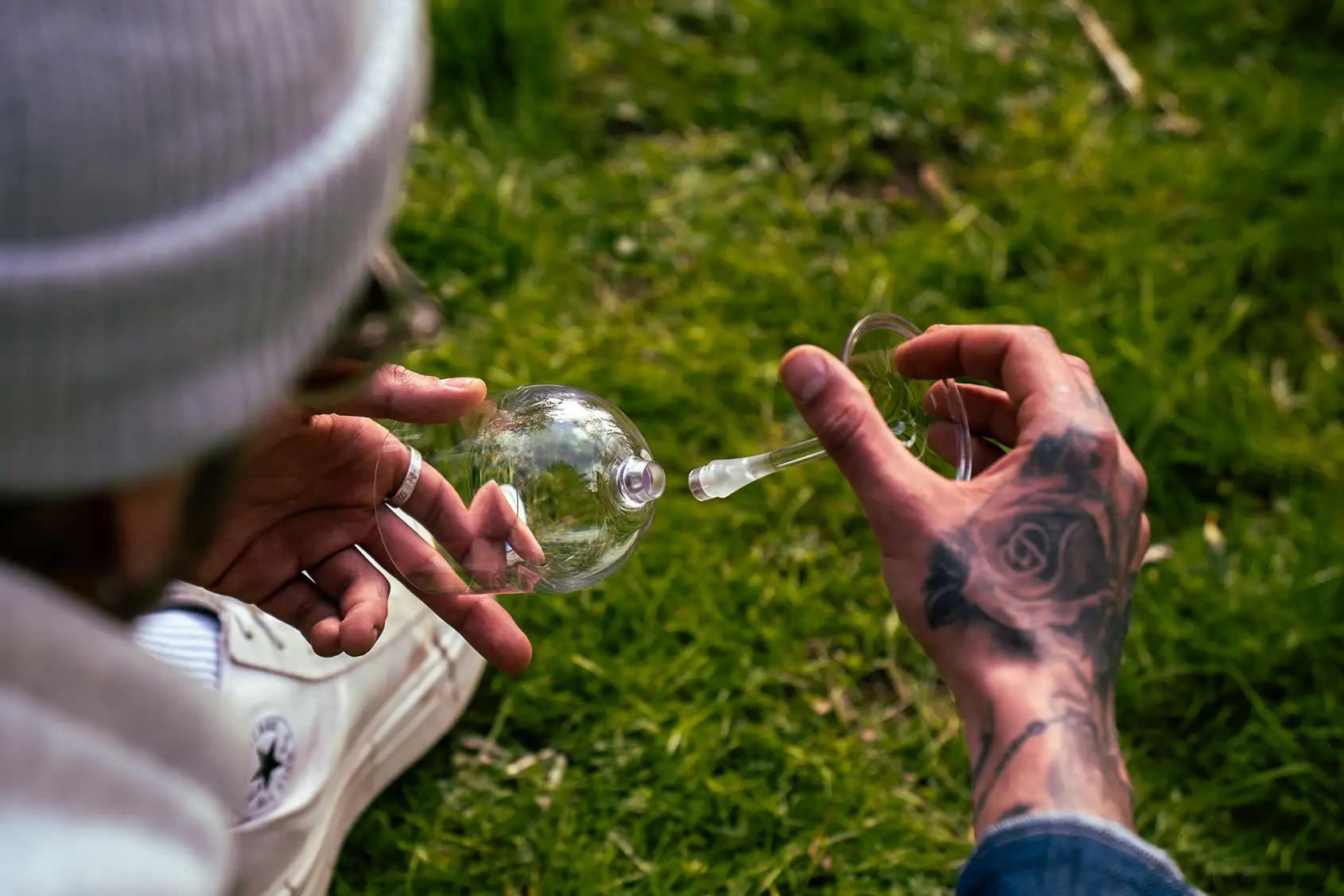 Weinglas to go aus Plastik